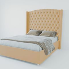 Кровать Берлин ЛЮКС с ПМ 2000 (экокожа бежевая) в Урае - uray.mebel24.online | фото