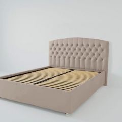 Кровать Берлин с ортопедическим основанием 2000 (велюр серый) в Урае - uray.mebel24.online | фото 2