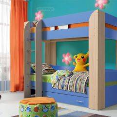 Кровать детская 2-х ярусная Юниор-6 с ящиком ЛДСП (800*1900) в Урае - uray.mebel24.online | фото