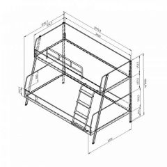 Кровать двухъярусная Дельта Лофт-20.02.04 Белый в Урае - uray.mebel24.online | фото 2