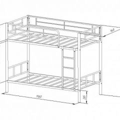 Кровать двухъярусная "Севилья-2.01 комбо" Серый/Голубой в Урае - uray.mebel24.online | фото 3