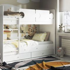 Кровать двухъярусная "Тетрис" (щиты) с бортиками + ящики в Урае - uray.mebel24.online | фото 10