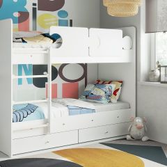 Кровать двухъярусная "Тетрис" (щиты) с бортиками + ящики в Урае - uray.mebel24.online | фото 17