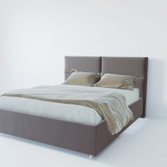 Кровать Корсика с ПМ 1400 (велюр темно-серый) в Урае - uray.mebel24.online | фото 2