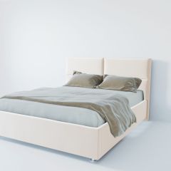 Кровать Корсика с ПМ 1600 (экокожа белая) в Урае - uray.mebel24.online | фото 2
