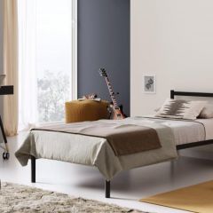 Кровать Мета с ортопедическим основанием 900 (черный) в Урае - uray.mebel24.online | фото
