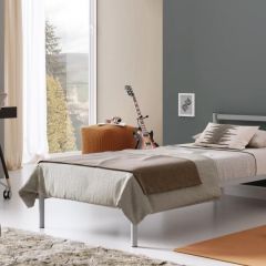 Кровать Мета с ортопедическим основанием 900 (серый) в Урае - uray.mebel24.online | фото