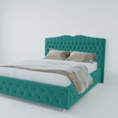 Кровать Нягань с ПМ 800 (велюр бирюзовый) в Урае - uray.mebel24.online | фото 2