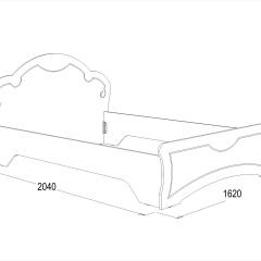 Кровать Ольга-10 МДФ (1400) без основания в Урае - uray.mebel24.online | фото 2