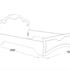 Кровать Ольга-10 МДФ (1600) без основания в Урае - uray.mebel24.online | фото 2