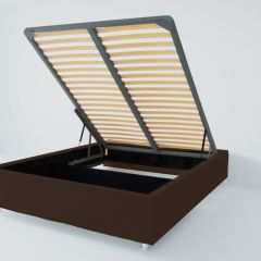 Кровать Подиум с ПМ 1200 (экокожа коричневая) в Урае - uray.mebel24.online | фото 2