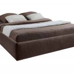 Кровать Подиум с ПМ 1200 (экокожа коричневая) в Урае - uray.mebel24.online | фото
