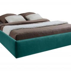 Кровать Подиум с ПМ 1600 (велюр бирюзовый) в Урае - uray.mebel24.online | фото