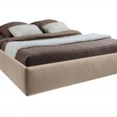 Кровать Подиум с ПМ 1600 (велюр светло-серый) в Урае - uray.mebel24.online | фото