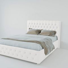 Кровать Версаль 1600 без основания (экокожа белый) в Урае - uray.mebel24.online | фото 1