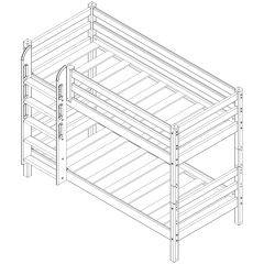 Кровать 2-х ярусная Сонечка с бортиком (лестница прямая) в Урае - uray.mebel24.online | фото 3