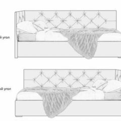 Кровать угловая Лилу интерьерная +основание/ПМ/бельевое дно (90х200) в Урае - uray.mebel24.online | фото 5