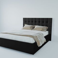 Кровать Венеция с ПМ 1200 (экокожа кольт ч) в Урае - uray.mebel24.online | фото 2