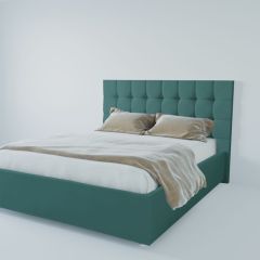 Кровать Венеция с ПМ 1600 (велюр бирюзовый) в Урае - uray.mebel24.online | фото 2