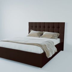 Кровать Венеция с ПМ 2000 (экокожа коричневая) в Урае - uray.mebel24.online | фото 2