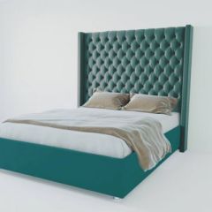 Кровать Версаль ЛЮКС с ПМ 800 (велюр бирюзовый) в Урае - uray.mebel24.online | фото