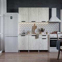 Кухня ДИОР 1.5 м (белый/дуб крафт белый) в Урае - uray.mebel24.online | фото