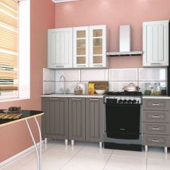 Кухня модульная Луксор серый-белый в Урае - uray.mebel24.online | фото 1