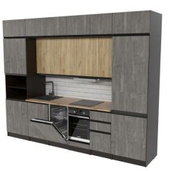 Кухонный гарнитур Адажио люкс 3000 мм в Урае - uray.mebel24.online | фото 4