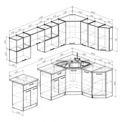 Кухонный гарнитур Лариса оптима 5 2700х1600 мм в Урае - uray.mebel24.online | фото 2