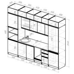 Кухонный гарнитур Лоретта люкс 3000 мм в Урае - uray.mebel24.online | фото 2