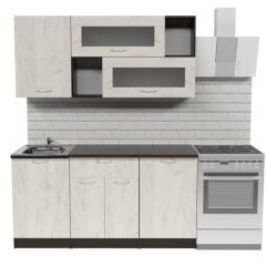 Кухонный гарнитур Лоретта стандарт 1600 мм в Урае - uray.mebel24.online | фото 3