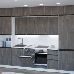 Кухонный гарнитур Ноктюрн люкс 3000 мм в Урае - uray.mebel24.online | фото