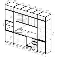 Кухонный гарнитур Паола люкс 3000 мм в Урае - uray.mebel24.online | фото 2