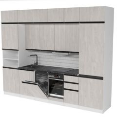Кухонный гарнитур Сюита люкс 3000 мм в Урае - uray.mebel24.online | фото 4