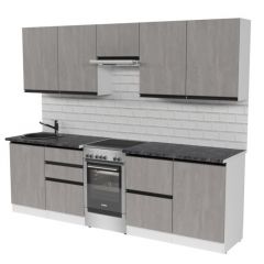 Кухонный гарнитур Сюита мега 2500 мм в Урае - uray.mebel24.online | фото 4