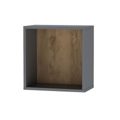 Квадро ПЛ-1 Полка (ЛДСП графит-дуб крафт золотой) в Урае - uray.mebel24.online | фото