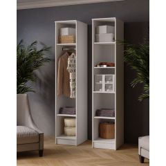 ЛАРС Пенал Белый/Дуб крафт золотой в Урае - uray.mebel24.online | фото 2