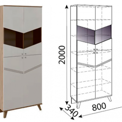 Лимба (гостиная) М02 Шкаф-витрина в Урае - uray.mebel24.online | фото