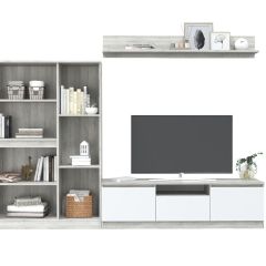 ЛОРИ Гостиная (дуб серый/белый) в Урае - uray.mebel24.online | фото 2