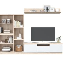 ЛОРИ Гостиная модульная (дуб сонома светлый/белый) в Урае - uray.mebel24.online | фото 2