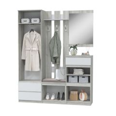 ЛОРИ Прихожая  (дуб серый/белый) в Урае - uray.mebel24.online | фото 2