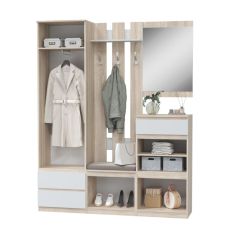 ЛОРИ Прихожая  (дуб сонома светлый/белый) в Урае - uray.mebel24.online | фото 2