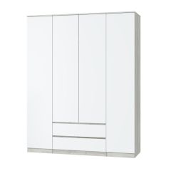 ЛОРИ Спальня (дуб серый/белый) в Урае - uray.mebel24.online | фото 2