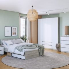 ЛОРИ Спальня (дуб серый/белый) в Урае - uray.mebel24.online | фото