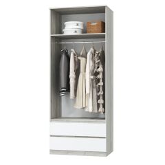 ЛОРИ Спальный гарнитур модульный (дуб серый/белый) в Урае - uray.mebel24.online | фото 7