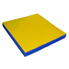 Мат гимнастический 1х1х0,05м цв. синий-желтый в Урае - uray.mebel24.online | фото