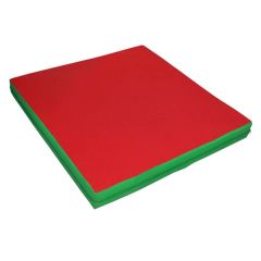 Мат гимнастический 1х1х0,08м цв. зеленый-красный в Урае - uray.mebel24.online | фото 1
