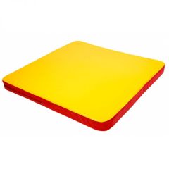Мат гимнастический 1,36х1,36х0,08м складной закругленные углы цв. красный-желтый (для ДСК Игрунок) в Урае - uray.mebel24.online | фото 1