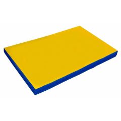 Мат гимнастический 2х1х0,1м цв. синий-желтый в Урае - uray.mebel24.online | фото
