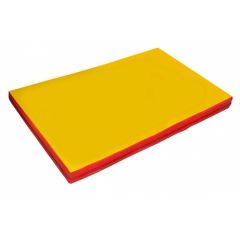 Мат гимнастический 2х1х0,05м цв. красный-желтый в Урае - uray.mebel24.online | фото 1